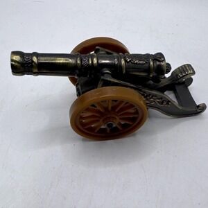 Vintage Die Cast Miniature Cannon Pencil Sharpener Bronze Tone Collectible Toy
